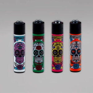 Clipper Feuerzeug Mexican Skulls