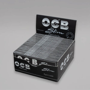 OCB King Size Slim Premium Longpaper, Box à 50 Heftchen