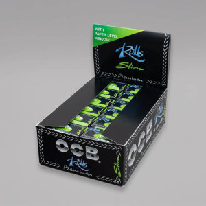 OCB Rolls Slim Premium, Endlospaper 4 m x 44 mm, Box...