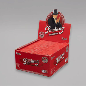 Smoking King Size Red Longpaper, Box à 50 Heftchen