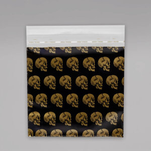 Zip-Beutel 50µ, Skull, 100 Stück, 50 x 50 mm