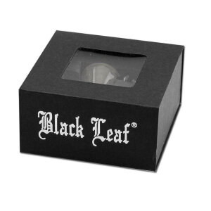 Black Leaf Glaskunstkopf, Petrolblau, 14,5er / 18,8er