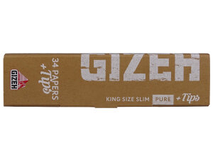 GIZEH Pure King Size Slim Longpaper inkl. Tips, Heftchen...