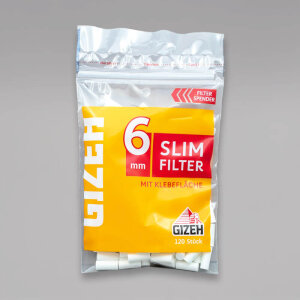 Gizeh Slim Filter mit Gummierung, 120 Filter