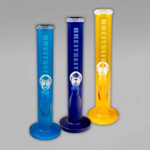 Breitseite Zylinderbong aus Glas, 35,5 cm, 18,8er, verschiedene Farben