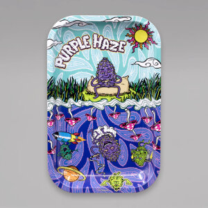 Best Buds Rolling Tray Purple Haze, Metall,  27,5 x 17,5 cm