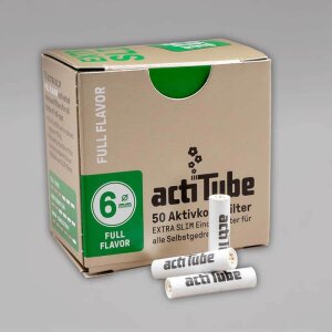 actiTube Extra Slim Filter, 6 mm, 50 Stück