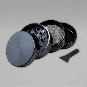 Metallgrinder, All Black, 50 mm, 4-teilig