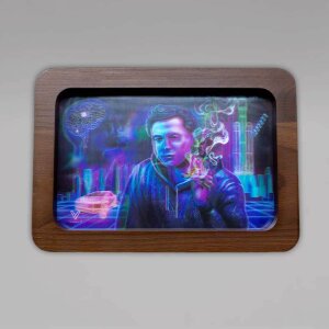 V-Syndicate 3D Rolling Tray, Space Xhale, 19,7 x 14 cm