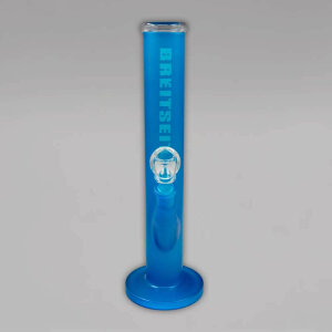 Breitseite Zylinderbong aus Glas, 35,5 cm, 18,8er, hellblau