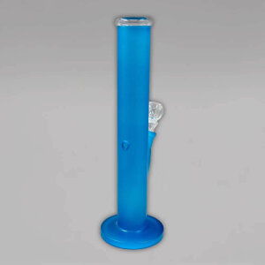 Breitseite Zylinderbong aus Glas, 35,5 cm, 18,8er, hellblau