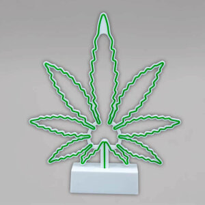 Neon-Leuchte, Cannabis Leaf