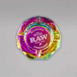 RAW Kristallglas Aschenbecher, Rainbow, B-Ware