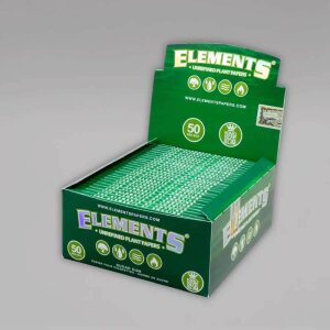 Elements Green King Size Slim Longpapers, Box mit 50...