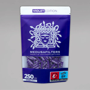 MEDUSA Aktiv-Cellulose-Filter, Violet Edtion, 250er Beutel