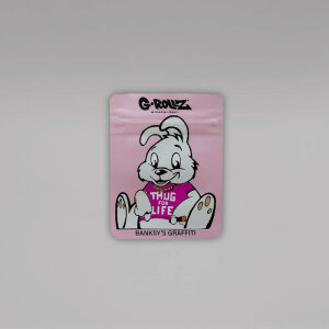 G-Rollz Smellproof Bag, Thug For Life, 65 x 85 mm, pink