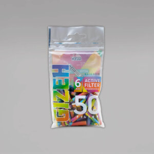 GIZEH Rainbow Active Filter Slim, 6 mm, 50 Stück
