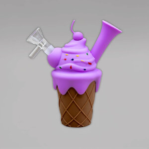Ice Creme Cone Silikonbong, 14 cm, versch. Farben