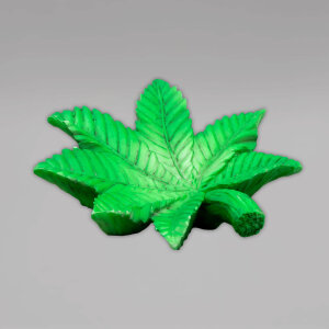 Aschenbecher Marihuana Blatt, grün