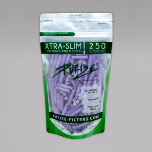 PURIZE Aktivkohlefilter, XTRA Slim, Lilac, 5,9 mm, 250 Stück