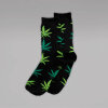 Socken lang, Herren, Größe 40 - 45, schwarz/grün